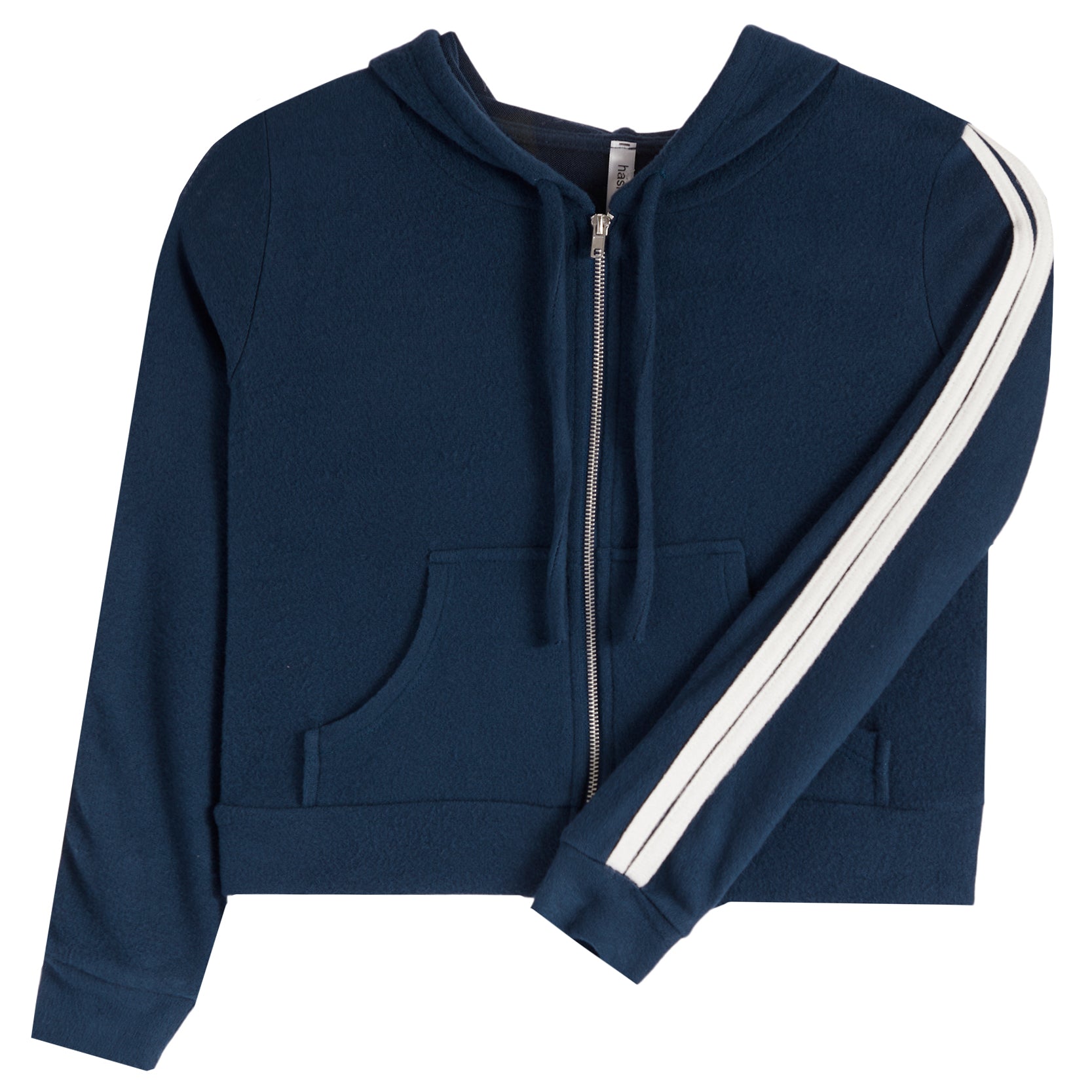 Hacci Zip Jacket With Retro Stripe - Denny's