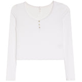 Long Sleeve Rib Henley