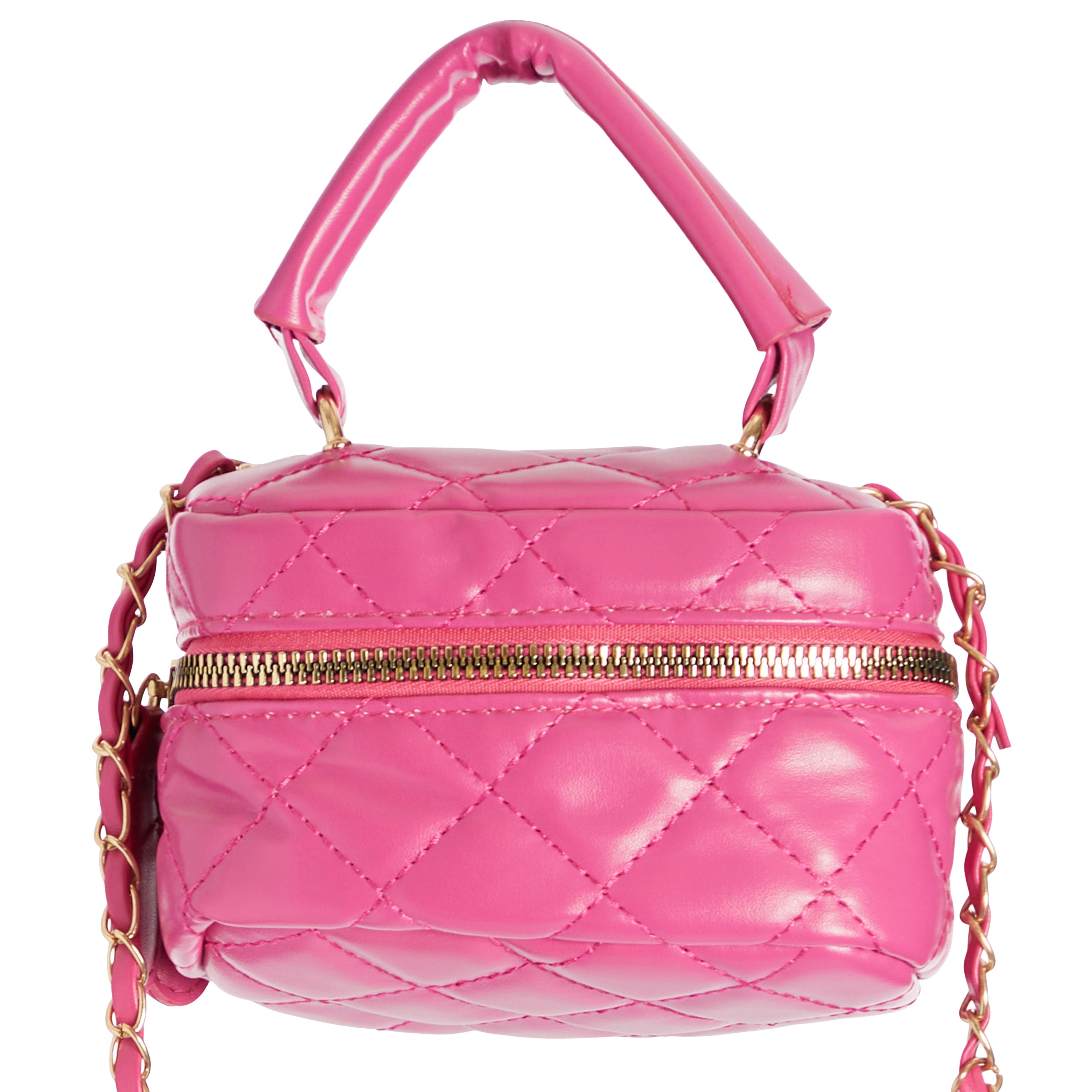 Top Handle Quilted Hat Box Bag - Denny's