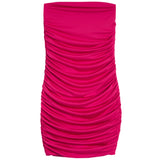 Ruched Strapless Mini Dress