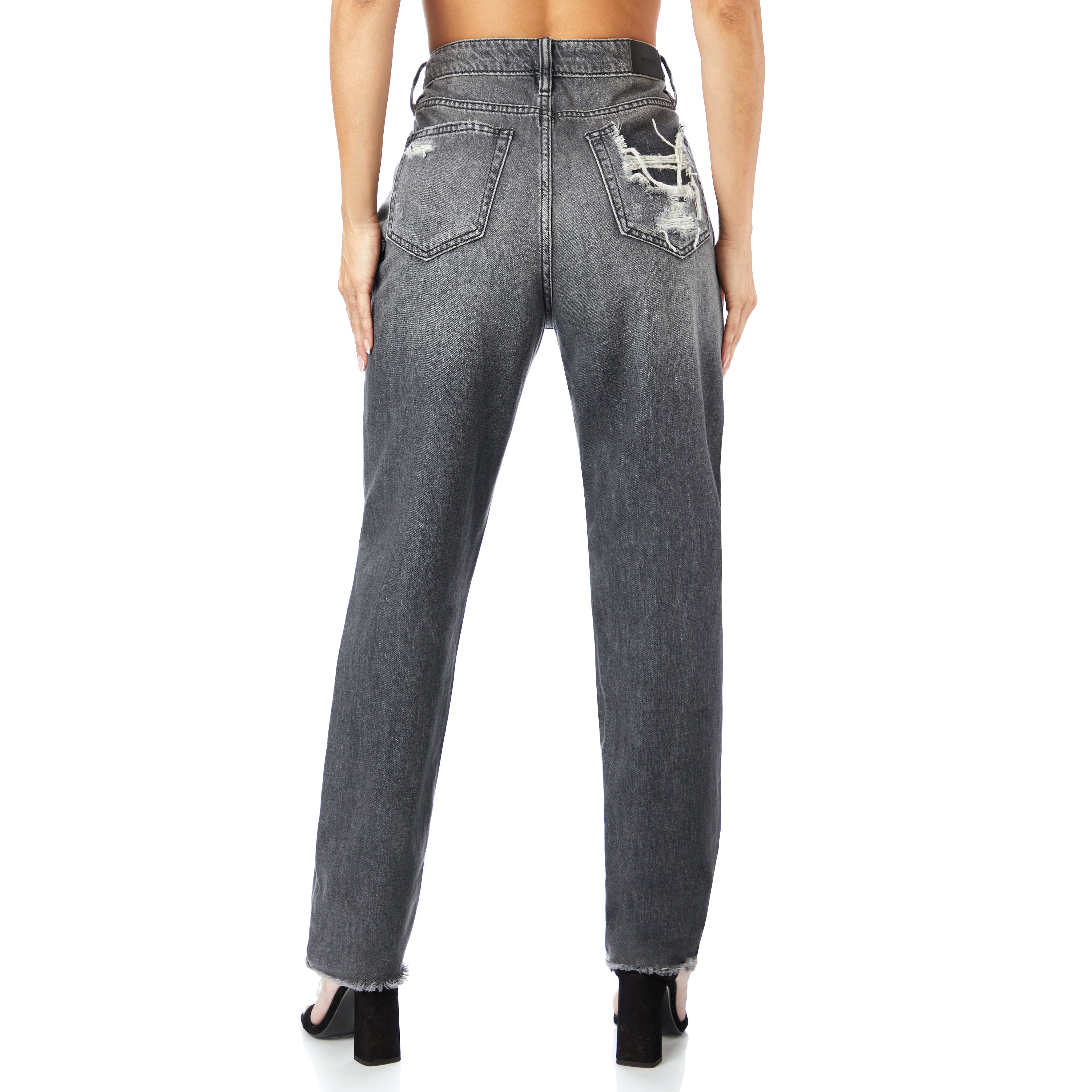 Zoey HR Knee Ripped Mom Jean - Denny's