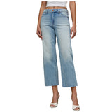 Ella Mid Rise Crop Straight Leg