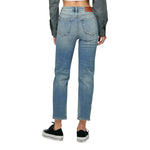 Zoey HR Knee Ripped Mom Jean - Denny's