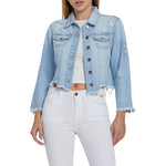 Mid Length Raw Hem Denim Jacket - Denny's