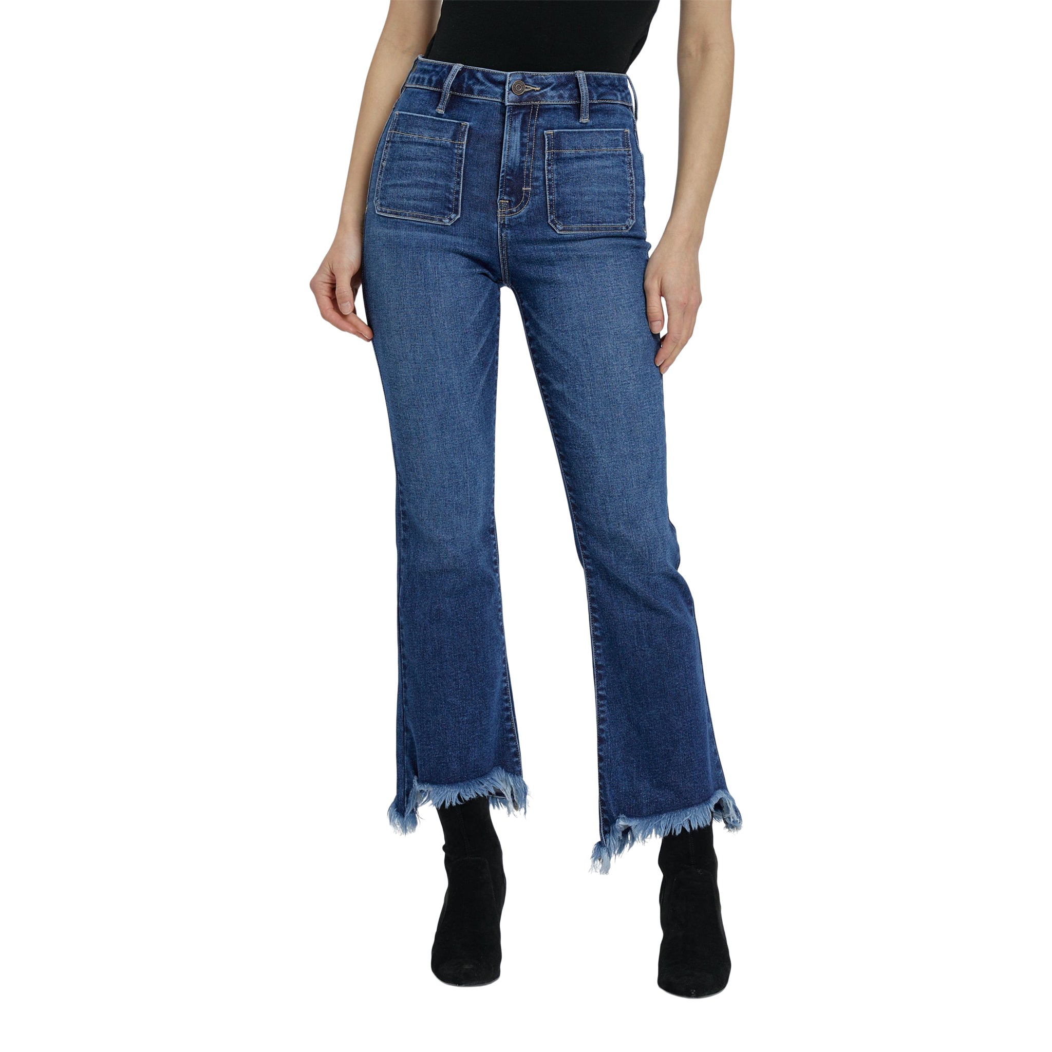 The Happi High RIse Uneven Hem Crop - Denny's