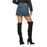 Mid Rise Patch Pocket Mini Skirt - Denny's