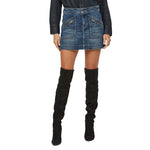 Mid Rise Patch Pocket Mini Skirt - Denny's