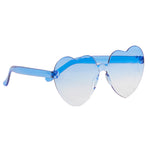 Gradient Heart Sunglasses Blue