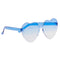 Gradient Heart Sunglasses Blue