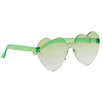 Gradient Heart Sunglasses Green