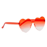 Gradient Heart Sunglasses Red