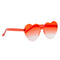Gradient Heart Sunglasses Red