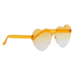 Gradient Heart Sunglasses Yellow