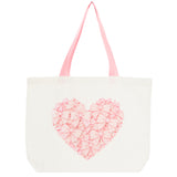 Pink Heart Bows Print Tote