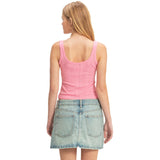 Button Up Pointelle Tank