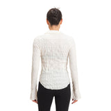 Long Sleeve Textured Button Down