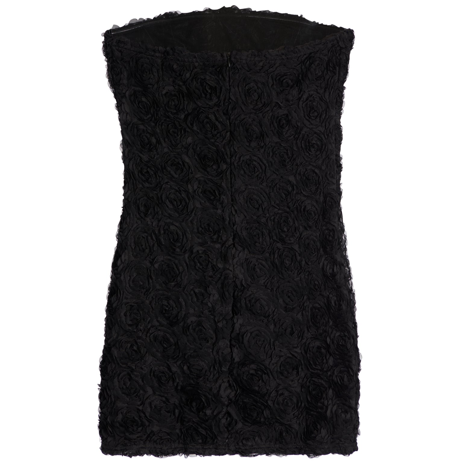 Rose Detail Strapless Dress - Denny's