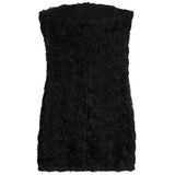 Rose Detail Strapless Dress - Denny's