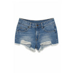 Hollywood Fray Star Pockets Denim Short - Denny's