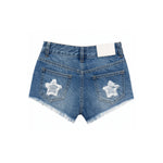 Hollywood Fray Star Pockets Denim Short - Denny's