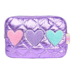 Metallic Boucle Hearts Pouch - Denny's