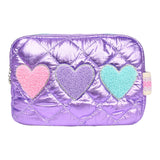 Metallic Boucle Hearts Pouch - Denny's