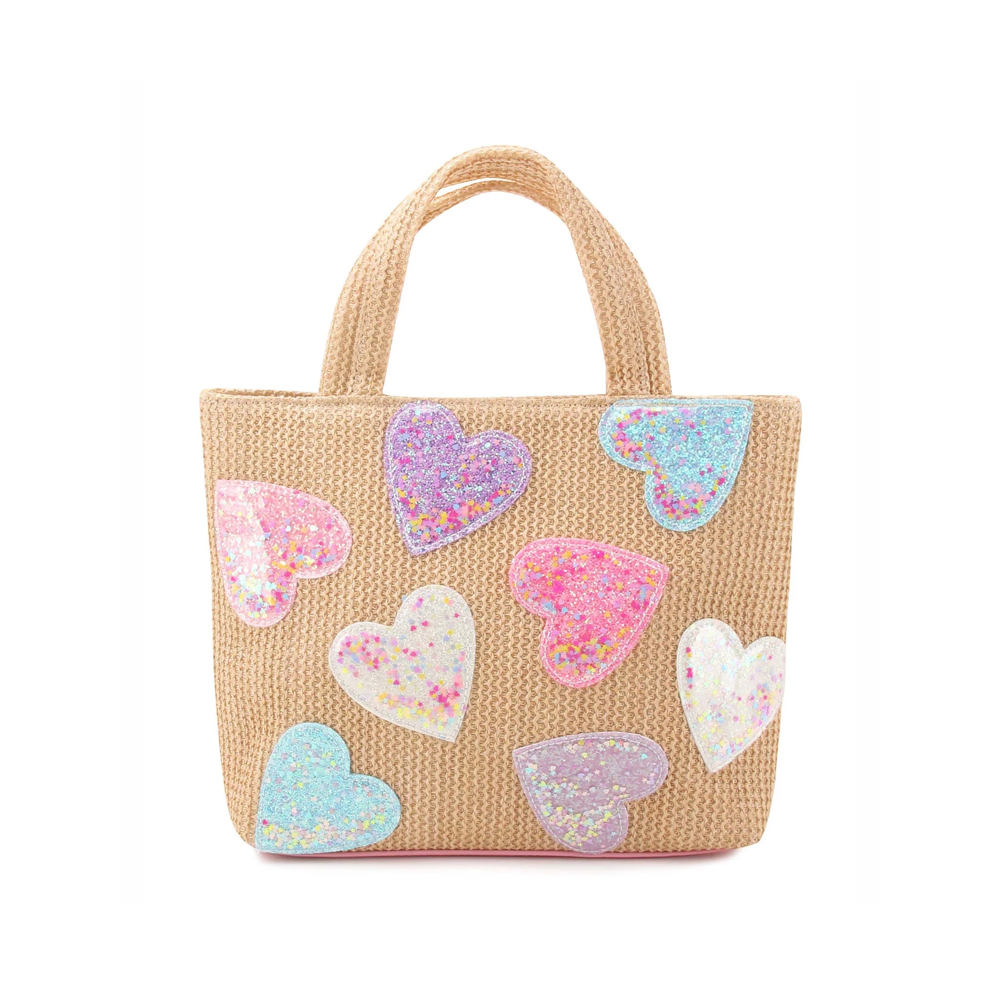 Heart Straw Tote Bag