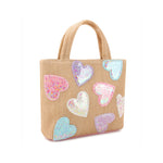 Heart Straw Tote Bag