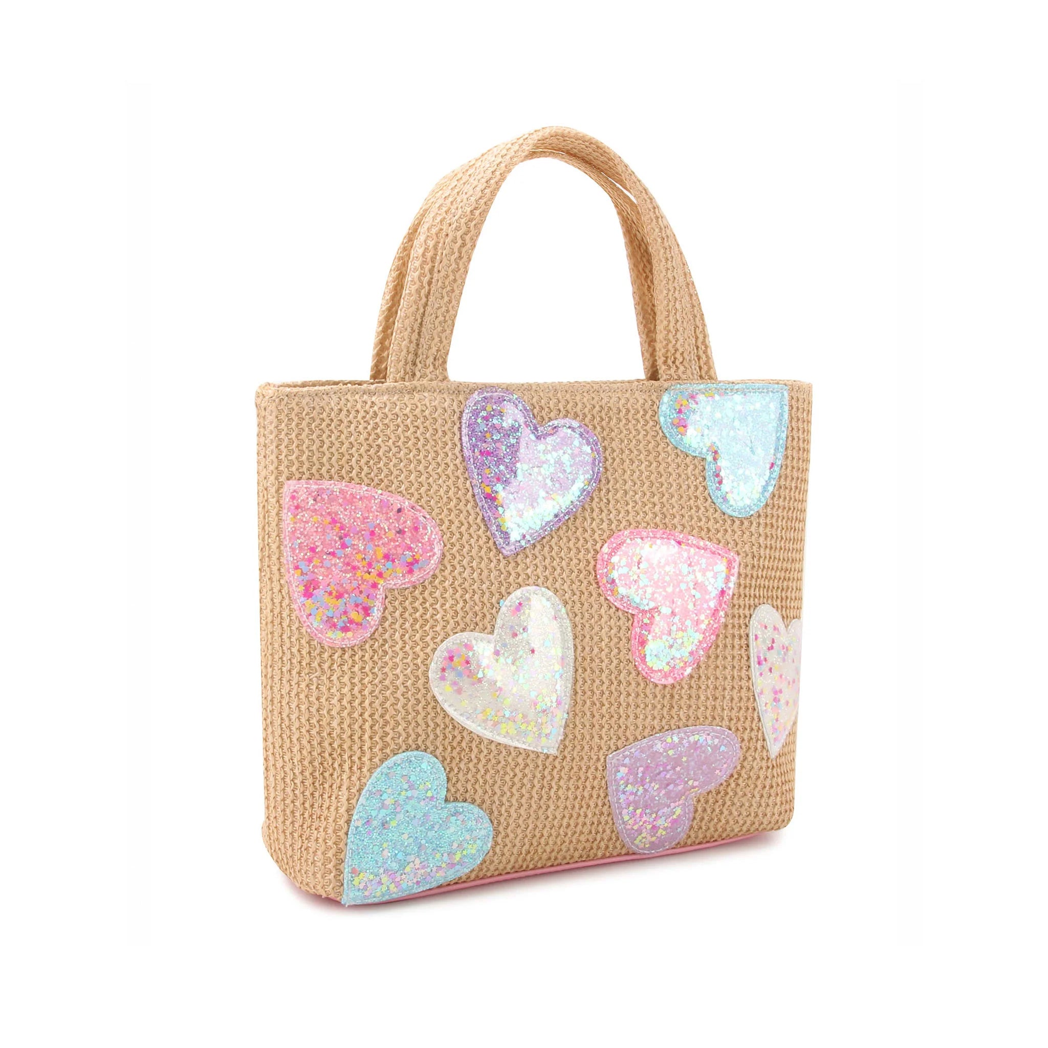 Heart Straw Tote Bag