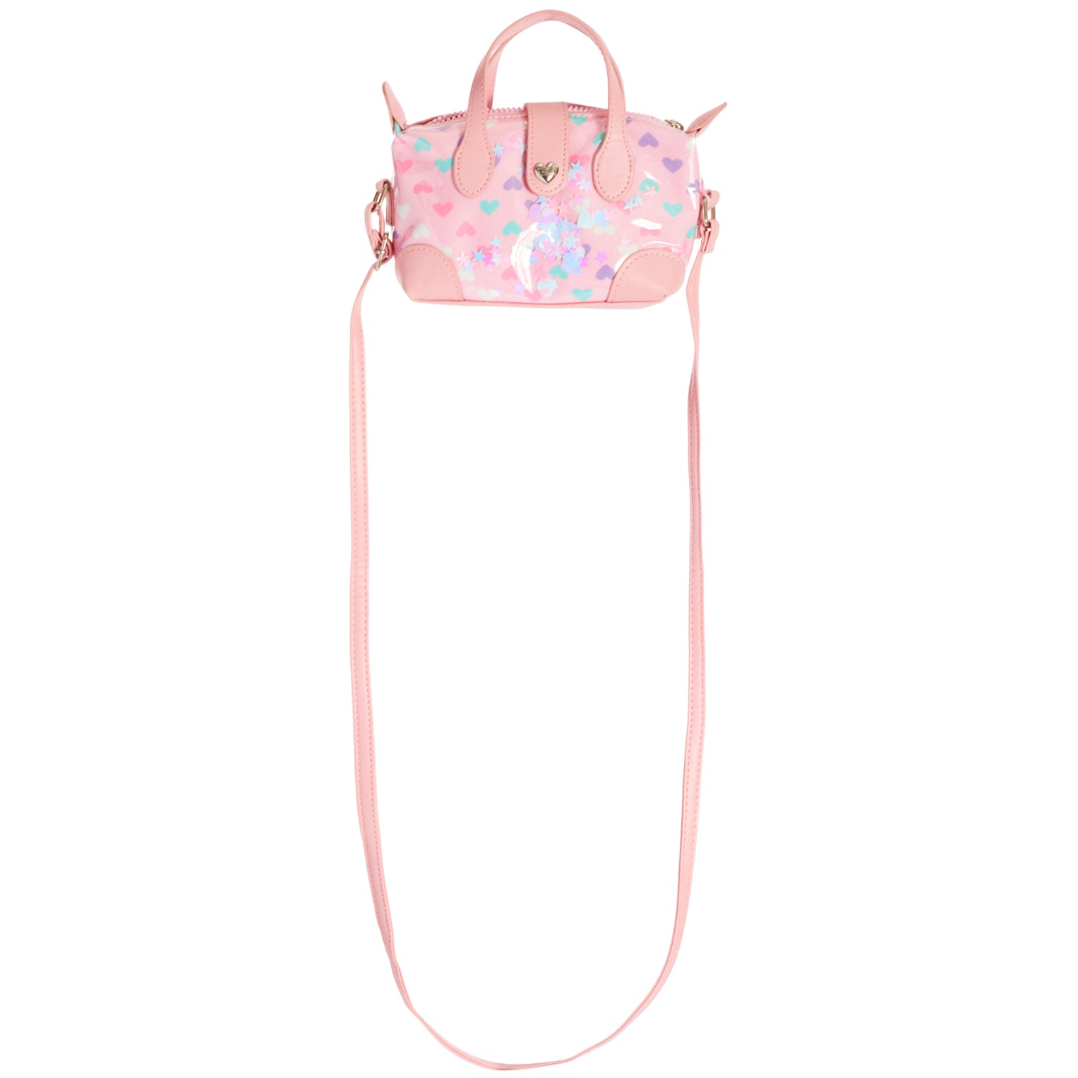 Canvas Heart Confetti Satchel - Denny's