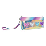 Hearts Clear Pencil Case Wristlet - Denny's