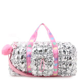 Silver Scrunch Heart Charm Duffle - Denny's