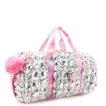 Silver Scrunch Heart Charm Duffle - Denny's