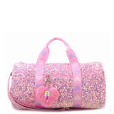 Heart Faux Fur Charm Sequin Duffle - Denny's