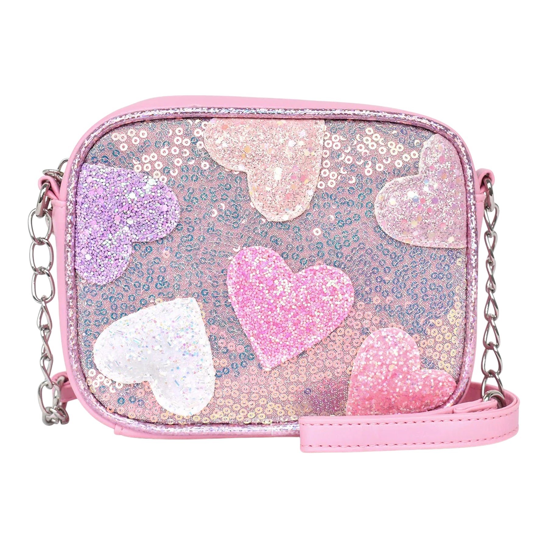 Hearts Print Sequin Crossbody - Denny's