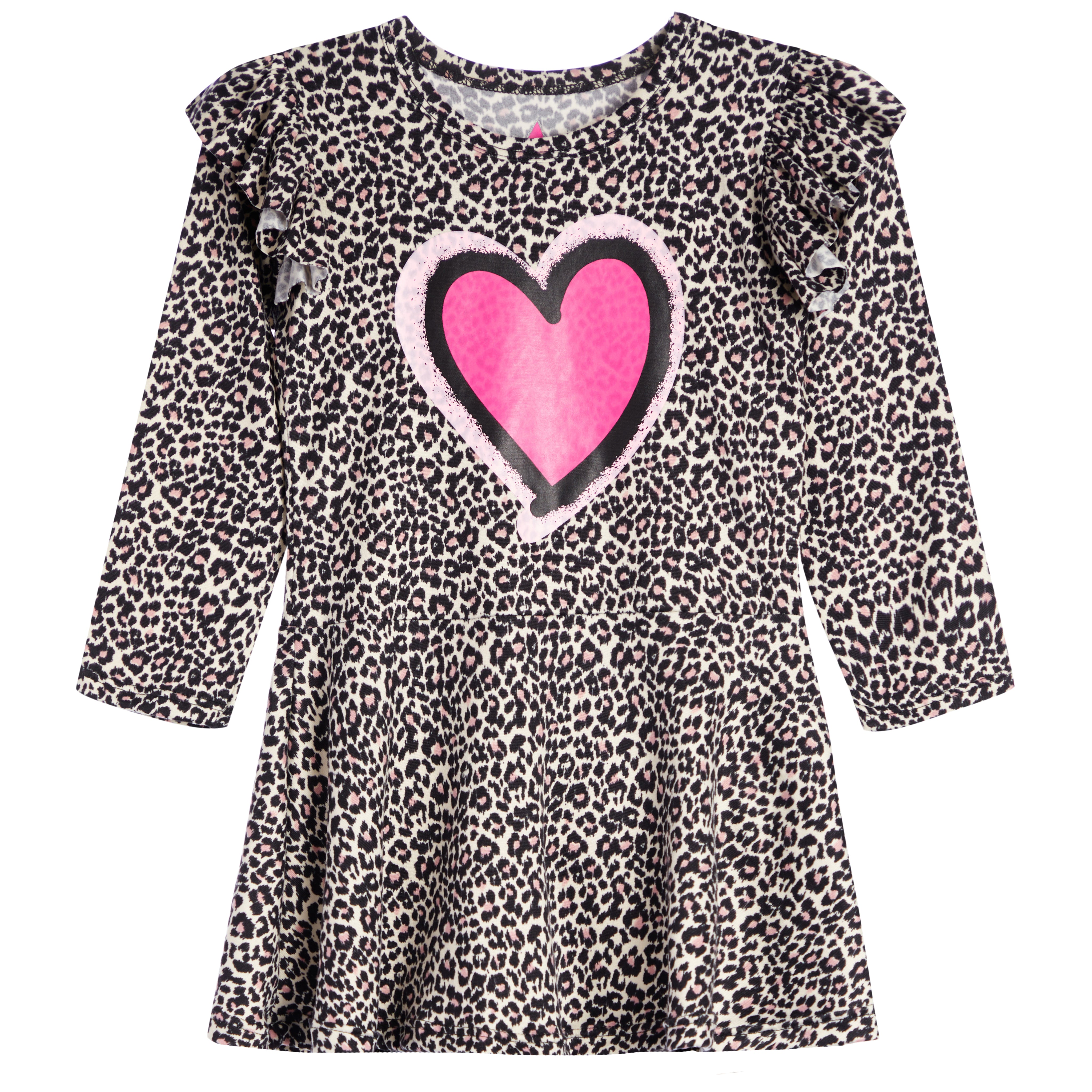 Pink Heart Ruffle Dress - Denny's