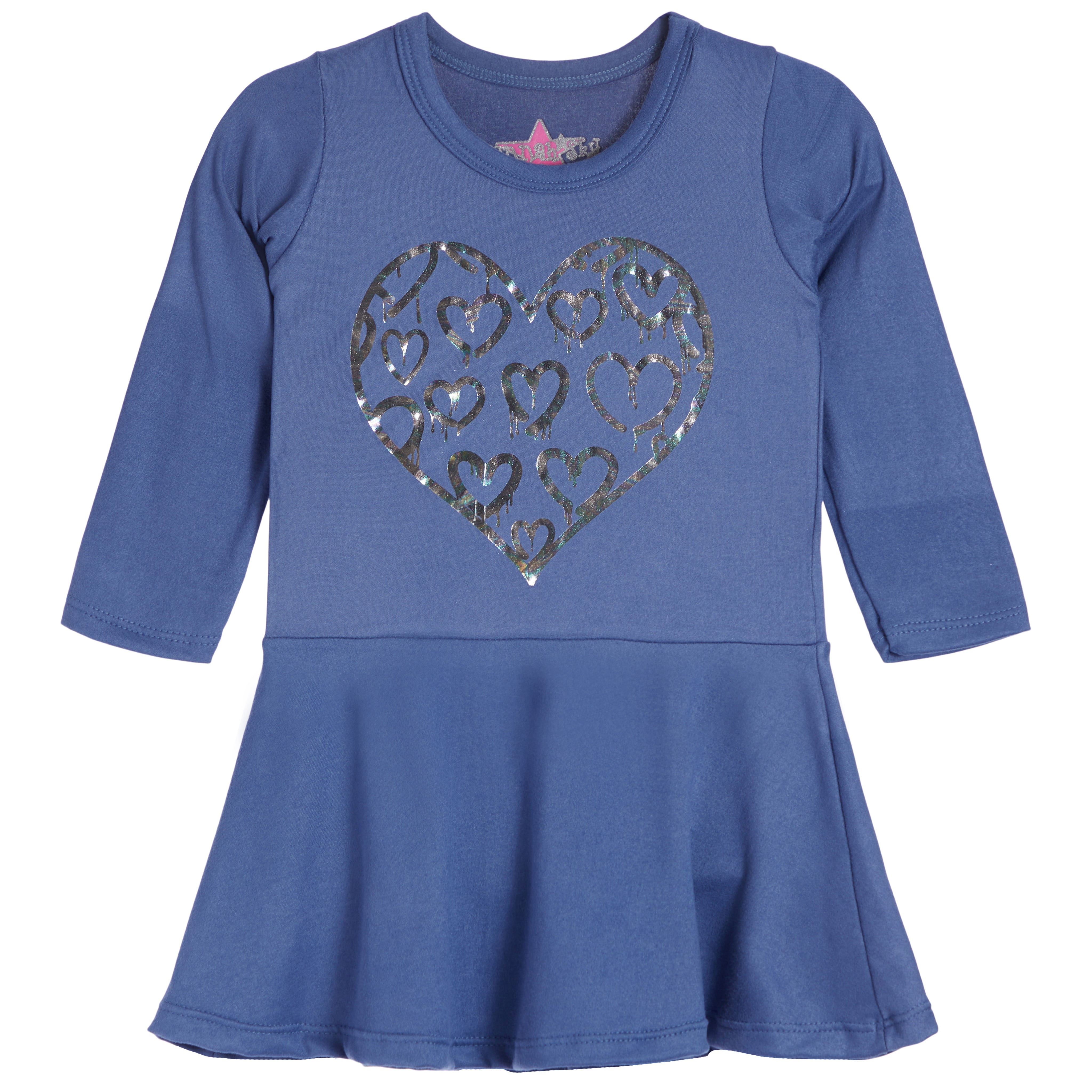 Drippy Hearts in Heart Swing Dress - Denny's