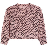 All Over Hearts Hacci Long Sleeve Top