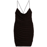 Criss Cross Detail Mesh Dress