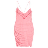 Criss Cross Detail Mesh Dress