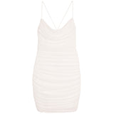 Criss Cross Detail Mesh Dress