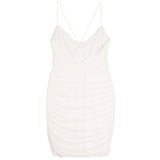 Criss Cross Detail Mesh Dress