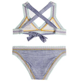 2pc Rainbow Embroidered Bikini - Denny's