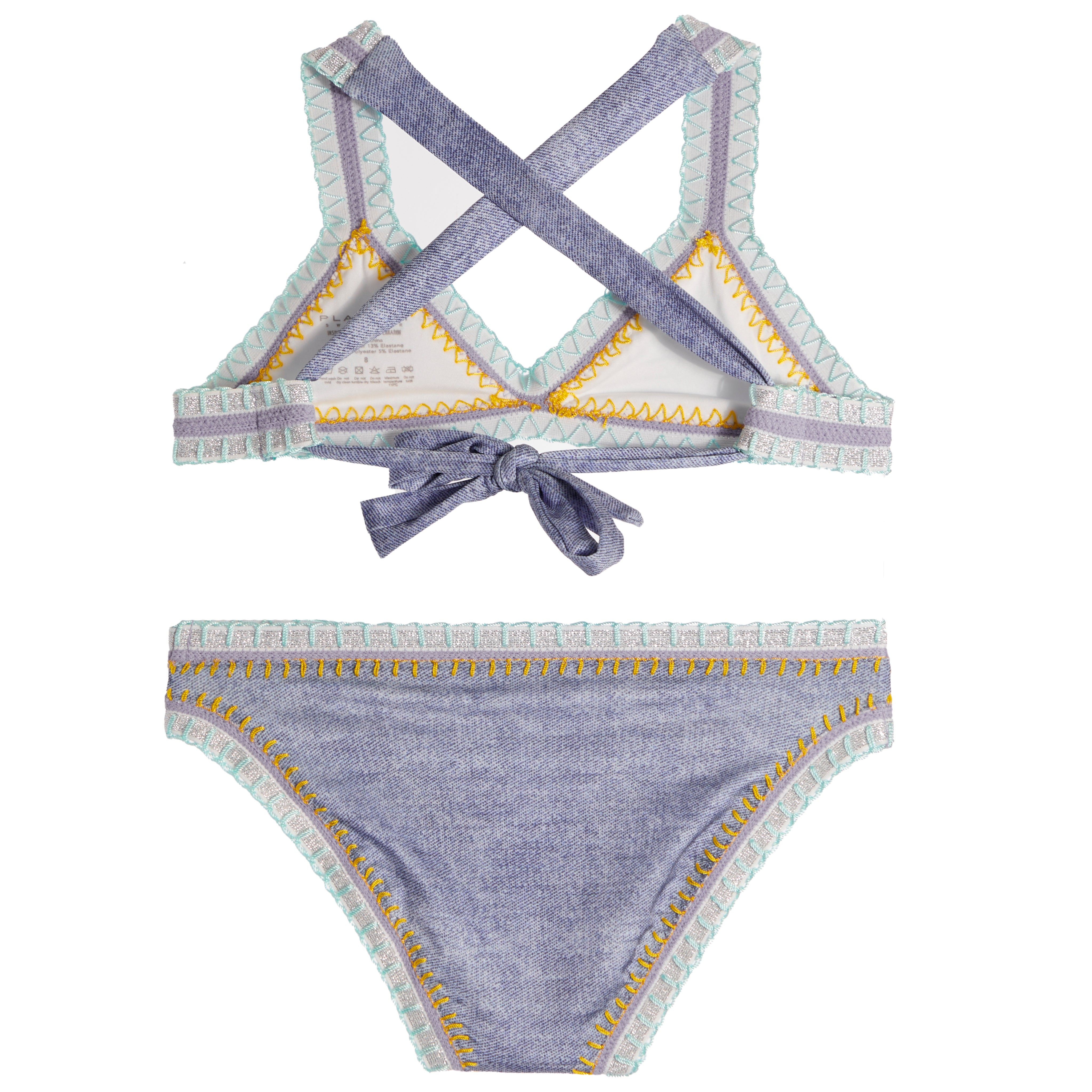 2pc Rainbow Embroidered Bikini - Denny's