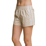 Nylon Side Stripe Track Short