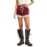 Lace Trim Sporty Short