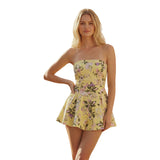 FLoral Strapless Romper