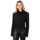 Textured Button Down Top - Denny's