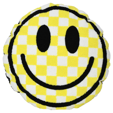 Checkerboard Smiley Pillow - Denny's