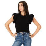 Isla Ruffle Sleeve Tee - Denny's
